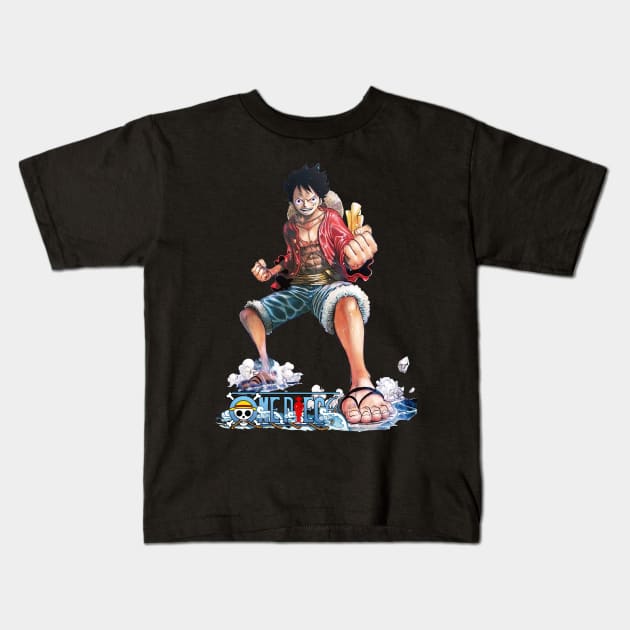 Luffy - One Piece Kids T-Shirt by RamzStore